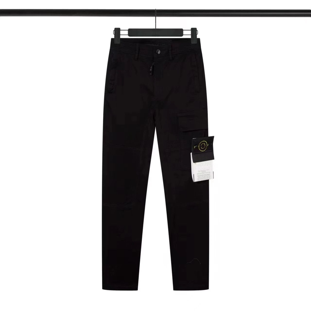 Stone Island Overalls New24ss Multi-Pocket Zipper Stretch Slim Compass Badge Embroidery Casual Working Pants Men