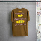 Louis Vuitton LV T-shirt Back Hand-drawn Graffiti Letter Pattern Print logo round Neck Short Sleeve25ss New pure cotton T Unisex T-Shirt OS Loose Fit Base Shirt Top Half Sleeve T-Shirt