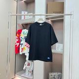 Burberry T-shirt Precedent Equestrian Rider Patch logo round Neck Short Sleeve25ss New pure cotton T Unisex T-Shirt OS Loose Fit Base Shirt Top Half Sleeve T-Shirt