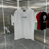 Balenciaga T-shirt Back wifi Printing logo round Neck Short Sleeve25ss New Pure Cotton Unisex Style T Casual T-Shirt Base Layer Shirt OS Loose design