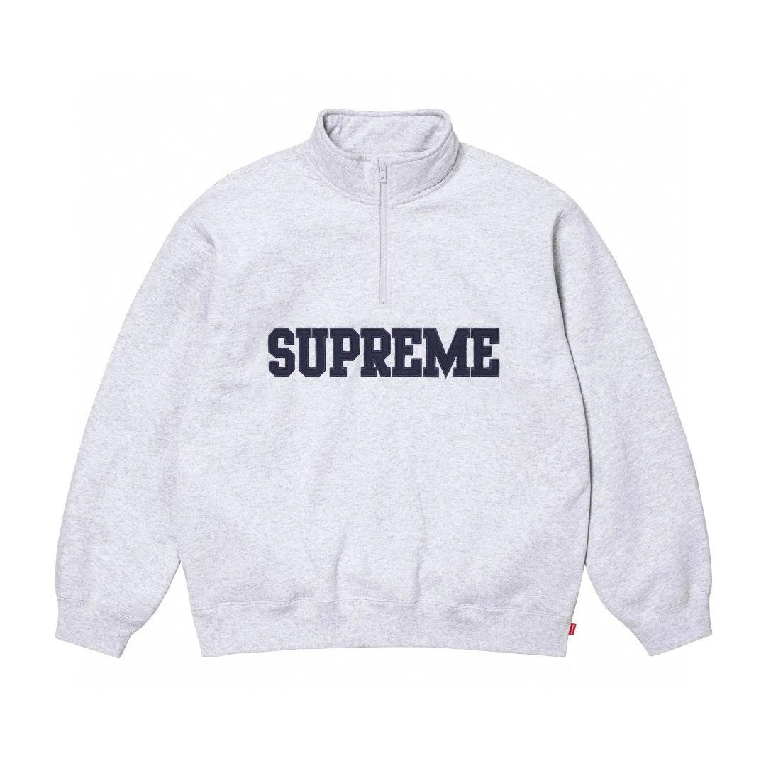 Supreme Hoodie Top Version Fashion Brand Fleece-Lined Crew Neck Sweater Machine Embroidery Sweater Couple Wear Men and Women Same Style Pullover Crew Neck Sweater