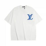Louis Vuitton LV T-shirt Foam letters on the chest logo round Neck Short Sleeve25ss New pure cotton T Unisex T-Shirt OS Loose Fit Base Shirt Top Half Sleeve T-Shirt
