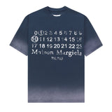Maison Margiela T-shirt Washed Vintage Graffiti Number Print logo round Neck Short Sleeve25ss New Pure Cotton Unisex Style T T-shirt OS Loose Fit Base Shirt Short Sleeve Top T-Shirt