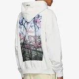 ESSENTIALS Hoodie Top Verified Double Line High Street Flower Photo with Hooded Fleece Pullover