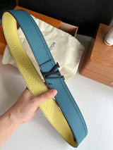Louis Vuitton LV Belt Top version 【Counter Quality】The Most New Belt4.0cm Men's Belt Metal Buckle Men's Leather Belt with Classic Presbyopic Checkered Belt with Genuine Goods Packaging No Problem in and out of the Counter Versatile Casual Fashion Formal W