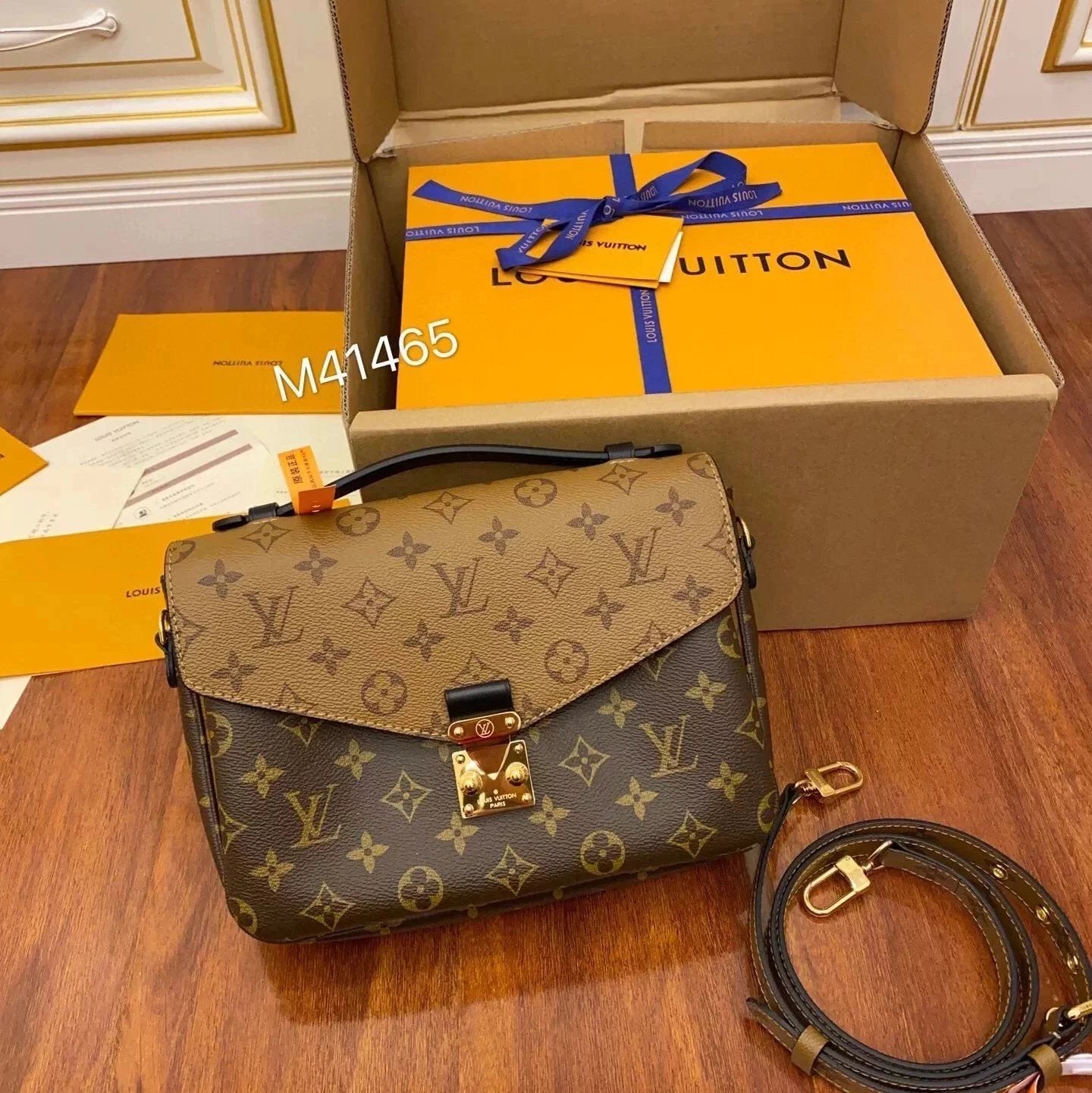 Louis Vuitton LV Women's Bag Top version Super Original Leather Presbyopic Classic Color Matching Messenger Bag Women's Shoulder Messenger Handbag