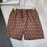 FENDl Shorts Full Body Double F Letter Printing logo Beach Shorts25ss New Five-Point Pants os Loose Quick-Dry Unisex Casual Trendy Brand Big Shorts5Pants
