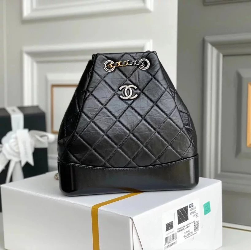 Chanel Women's Bag Top version Series New Gabrielle Wandering Backpack Fashionable All-Match Women's Shoulder Bag Hobo Bag Leisure Travel Small Bookbag Small Backpack Wandering Backpack