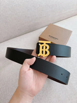 Burberry Belt Top version 【Full Package】New Men's Leather Belt Width4.0cm Double-Sided Imported First Layer Calfskin Full Grain Leather Genuine Goods Quality Original Letter Rotating Buckle Counter Full Set Gift Box Packaging B Home Belt