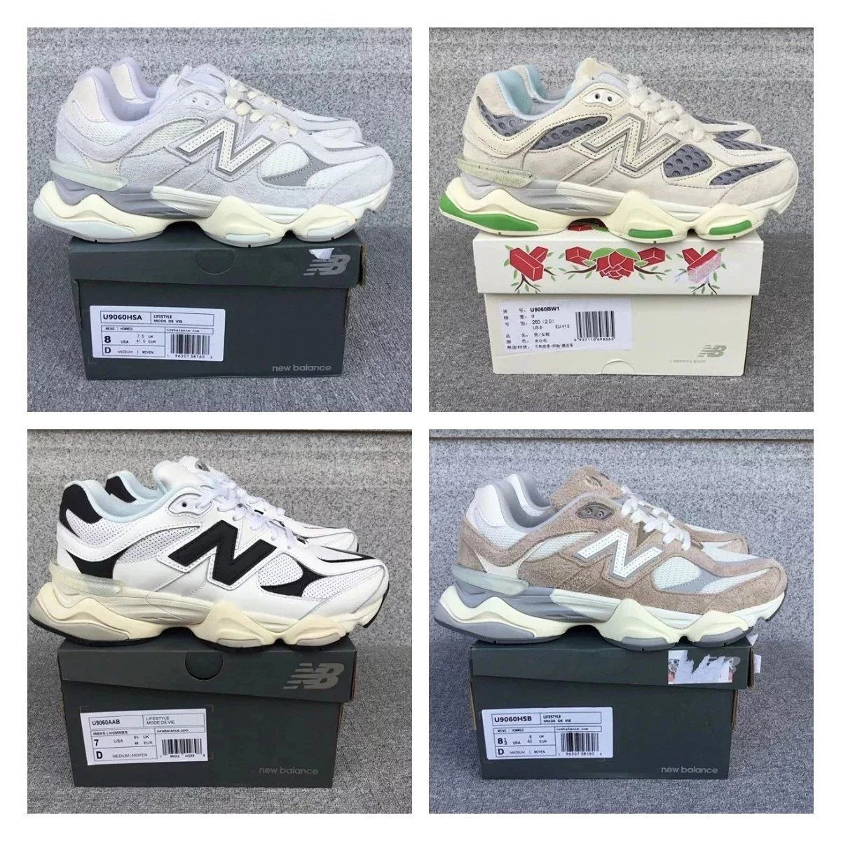 New Balance Shoes 9060New All-Match Trendy Casual Running Shoes