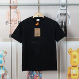 Burberry T-shirt Chest Letter Embroidery logo round Neck Short Sleeve25ss New Pure Cotton Unisex Style T T-shirt OS Loose Fit Base Shirt Top Half Sleeve T-Shirt