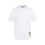 Burberry T-shirt Front Plaid Embroidery logo round Neck Short Sleeve25ss New Pure Cotton Unisex Style T T-shirt OS Loose Fit Base Shirt Top Half Sleeve T-Shirt