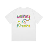 Balenciaga T-shirt 25ss New Pure Cotton Unisex Style T T-shirt OS Loose Fit Base Shirt Top Half Sleeve T-Shirt