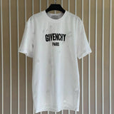 Givenchy T-shirt Top Version Counter Same Collection1Cotton Short Sleeve T T-shirt Men's and Women's Loose Bottoming Shirt2024New Summer