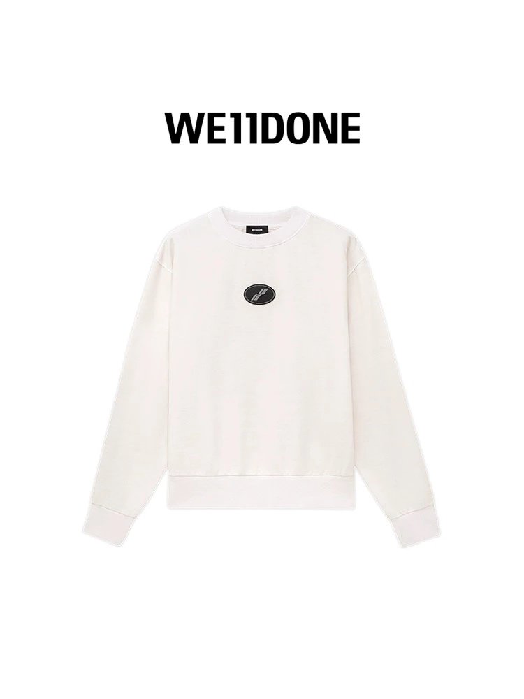 We11done Hoodie Top Version Neutral logo Labeling Fashion Loose Casual round-Neck Sweater Sweater