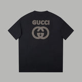 Gucci T-shirt Classic Pair G Towel Patches logo round Neck Short Sleeve25ss New pure cotton T Unisex T-Shirt OS Loose Fit Base Shirt Top Half Sleeve T-Shirt