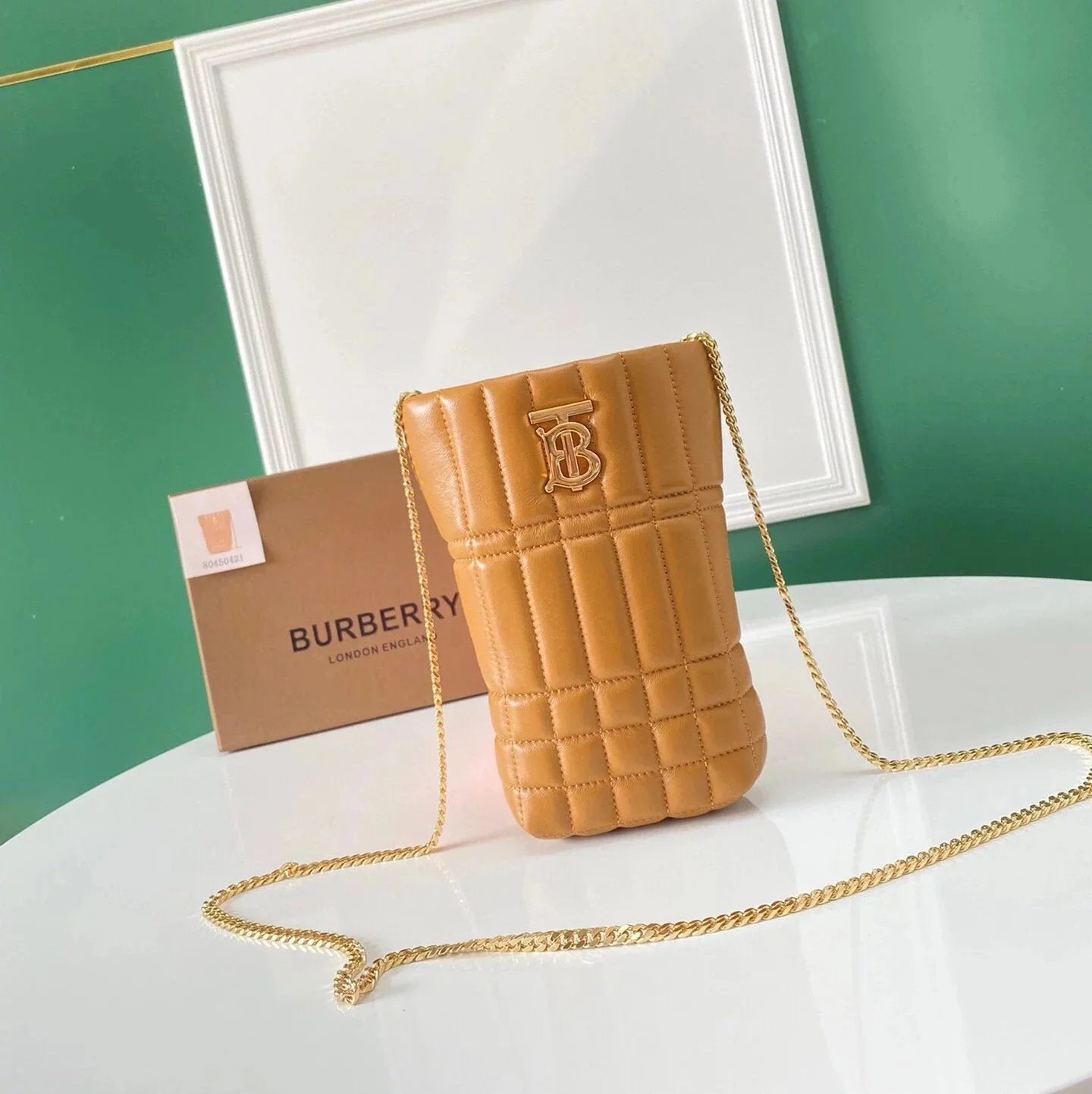 Burberry Women's Bag Top version 2022New Quilted TB Chain Bag Lola Lola Bag Mobile Phone Bag Lady's Bag Women's Bag Chain Bag Shoulder Bag Messenger Bag