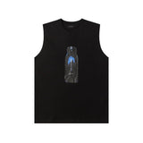 Balenciaga T-shirt Chest Bottle Letter Print logo Sleeveless Short Sleeve Sleeveless Vest25ss New pure cotton T T-shirt OS Loose Style Men's and Women's Same Bottoming Shirt Top Half-Sleeve T-shirt