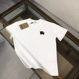 Burberry T-shirt Chest Equestrian Knight Embroidery logo round Neck Short Sleeve25ss New pure cotton T Unisex T-Shirt OS Loose Fit Base Shirt Top Half Sleeve T-Shirt