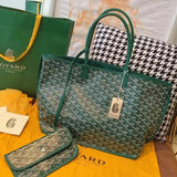 Goyard Bag Top version Tote Tote Bag Shopping Bag Mother and Child Bag Double-Sided Leather Double-Sided Available Handbag Shoulder Bag Underarm Women's Bag