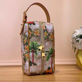 Louis Vuitton LV Wallets/Clutches Top version 【Top with High Version】【LockerDoppKit Toilet Bag】M83112Flower(Silk Screen)Black Color Wash Bag DOPP Toilet Bag/Cosmetic Bag Men's and Women's Bags Handbag Presbyopic M83112Black Flower Wash Bag Large M12641