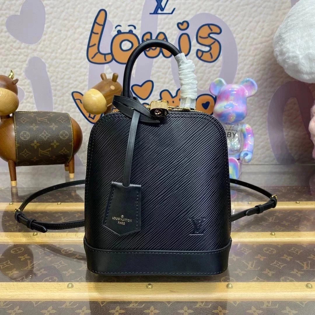 Louis Vuitton LV Backpack Top version 【Original Leather Version】24New Spring and Summer Women's Clothing Series Alma Backpack Small Bookbag Backpack mini Shoulder Bag Women's Bag Shell Backpack Handbag Shell Bag M47132M25103M25104
