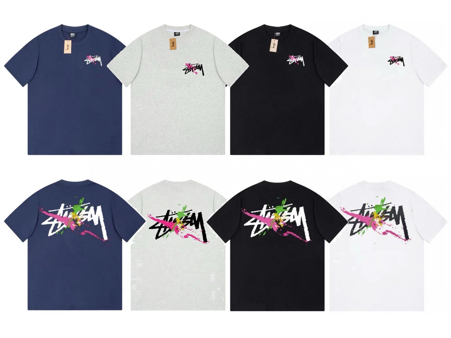 Stussy T-shirt Top Version European and American Fashion Brand Short Sleeve T T-shirt Classic Printed Loose Version Men and Women Couple Casual Half Sleeve