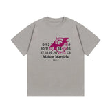 Maison Margiela T-shirt Chest Number Print logo round Neck Short Sleeve25ss New Pure Cotton Unisex Style T T-shirt OS Loose Fit Base Shirt Top Half Sleeve T-Shirt