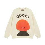 Gucci Hoodie Cartoon Large Chest logo Round Neck Sweatshirt Long Sleeve Base Shirt Jacket Top Fashion Unisex Sports Casual Loose Fit Versatile Autumn Winter New Arrival