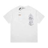 Dior T-shirt Front and back print patterns logo round Neck Short Sleeve25ss New pure cotton T Unisex T-Shirt OS Loose Fit Base Shirt Top Half Sleeve T-Shirt