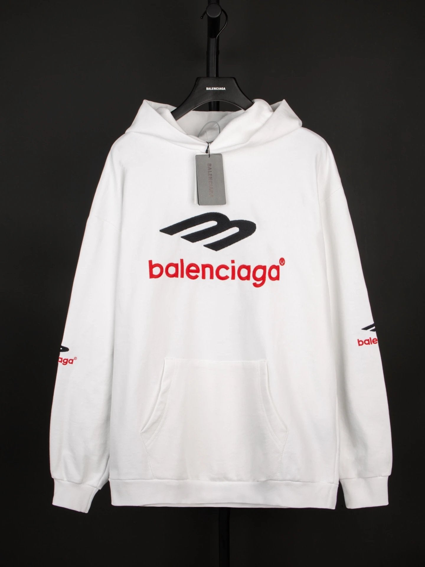 Balenciaga Hoodie 3M Letter Embroidered Hoodie Casual Loose Fit Pure Cotton Pullover Sweatshirt os Unisex Sports Tracksuit Inner Layer Top24ss Autumn and Winter New Products