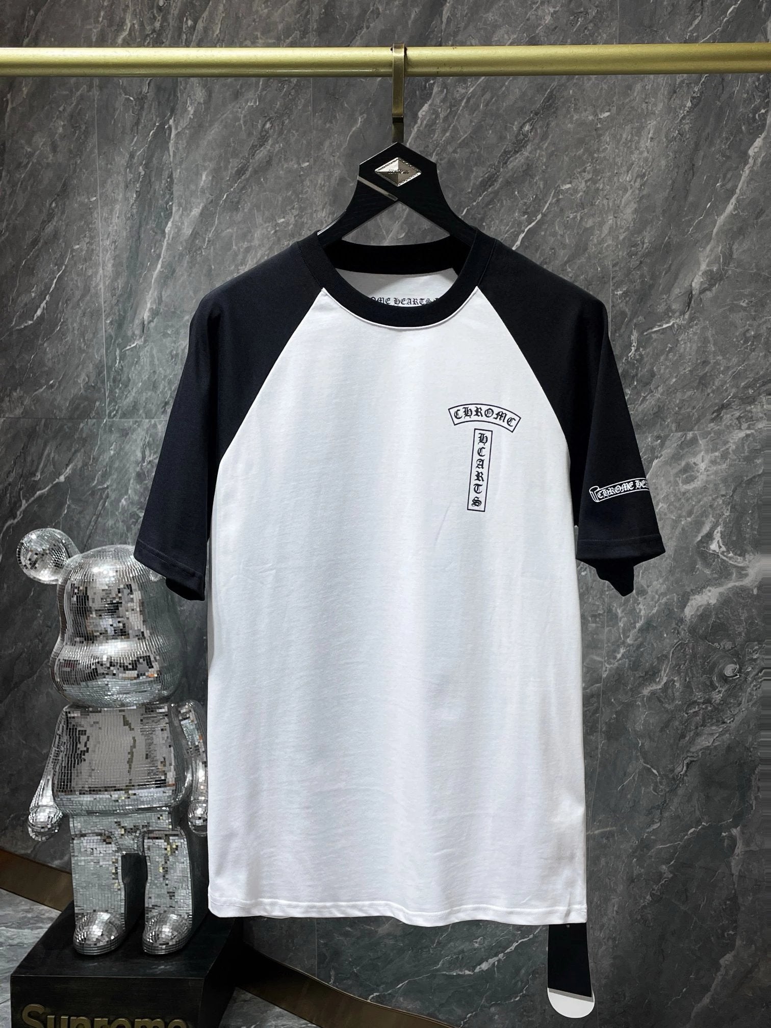 Chrome Hearts T-shirt Top Version Men's and Women's Same Style Short Sleeve T Summer Fashionable Shirt Bottoming