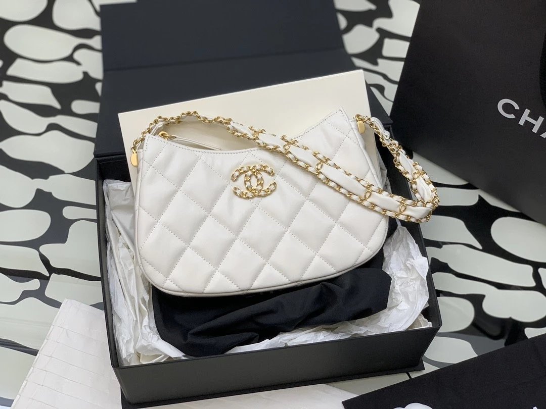 Chanel Women's Bag Top version 【Surrogate Shopping Edition】23K New hobo Underarm Bag Women's Bag19bag Series Underarm Bag Vintage Crumpled Cowhide Leather Single-Shoulder Bag19hobo Underarm Bag New Bags AP3647AS4422