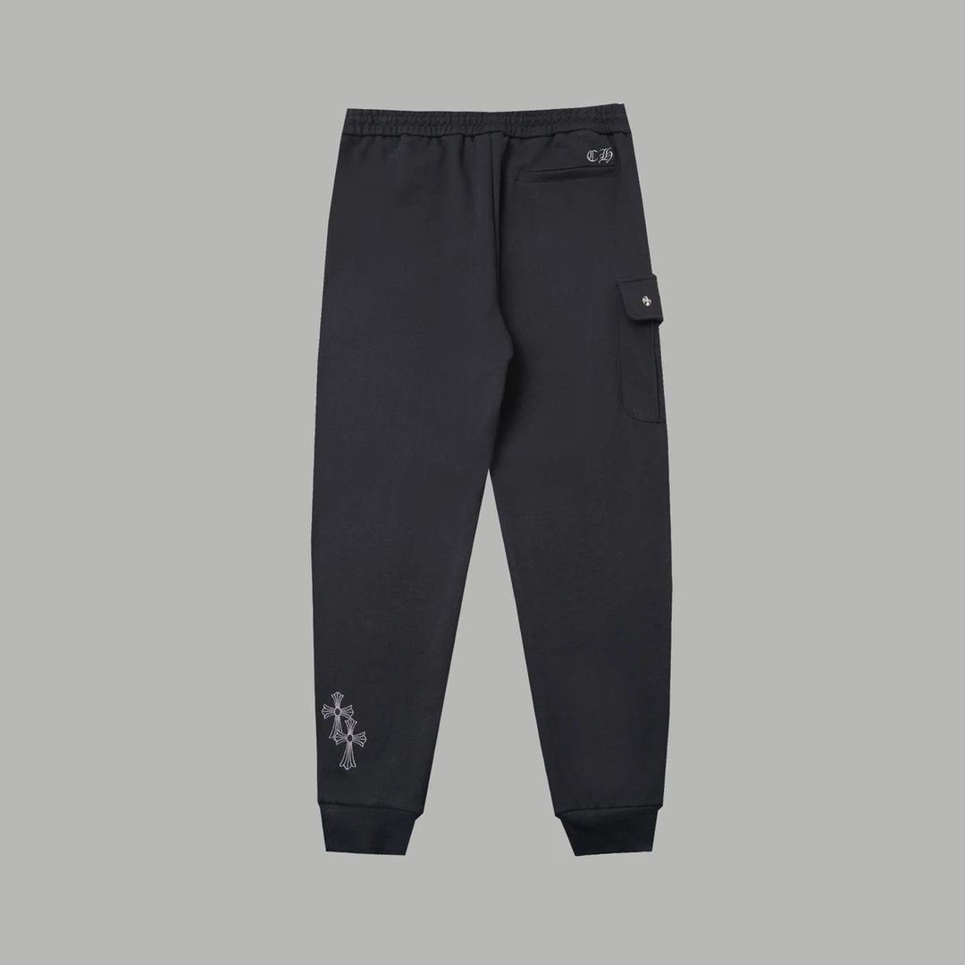 Chrome Hearts Sweatpants Embroidery logo Hardware Button Long Pants Casual Pants Sports Pants Versatile Sweatpants Unisex Long Pants24ss Autumn and Winter New Products