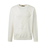 Louis Vuitton LV Sweater Large chest logo Jacquard Crew Neck Sweater Long Sleeve Thickened Lazy Style OS Loose Fit Unisex Knit Top Jacket Versatile Casual Wearable Inside and Outside