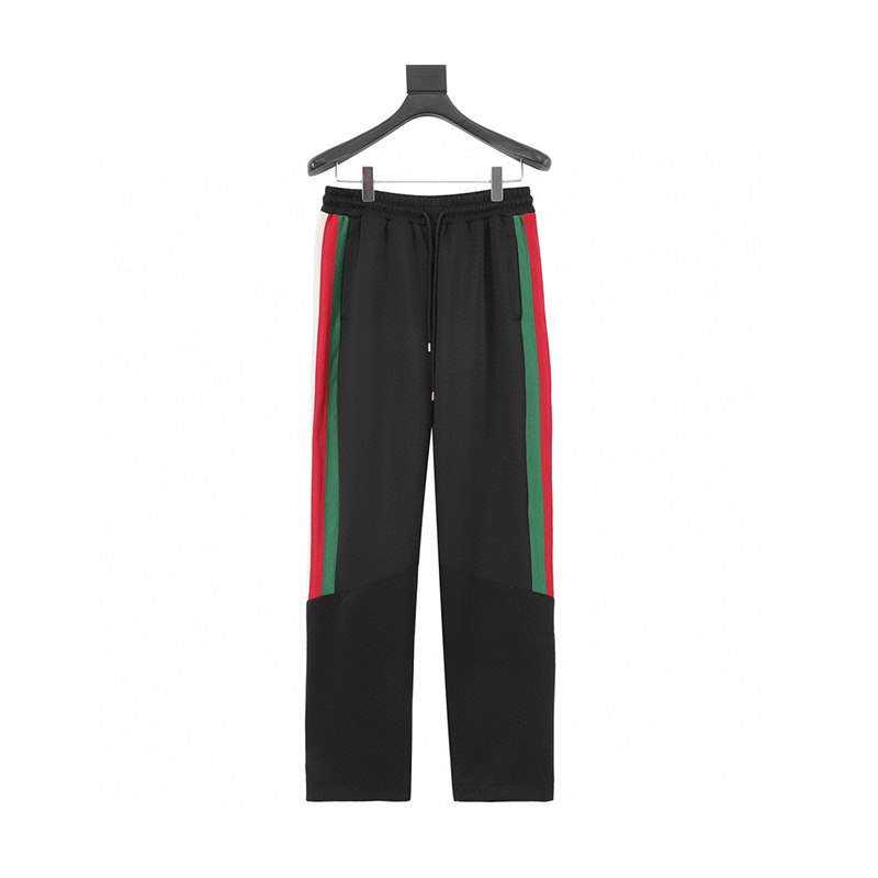 Gucci Sweatpants Three-Color Striped Adhesive Pants Pants Same Style for Men and Women