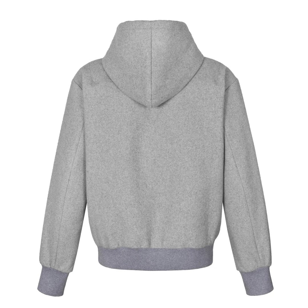 Louis Vuitton LV Jackets Iron Standard Wool Zipper Hooded Jacket Unisex Autumn Winter New Sports Casual Loose Versatile