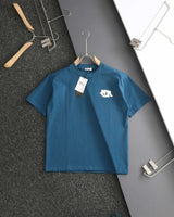 Dior T-shirt 3D Letter Embroidery on the Chest logo round Neck Short Sleeve25ss New Pure Cotton Unisex Style T T-shirt OS Loose Fit Base Shirt Top Half Sleeve T-Shirt