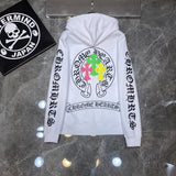 Chrome Hearts Hoodie Cross Hooded Sweater Loose Men's and Women's Zipper Hoodie