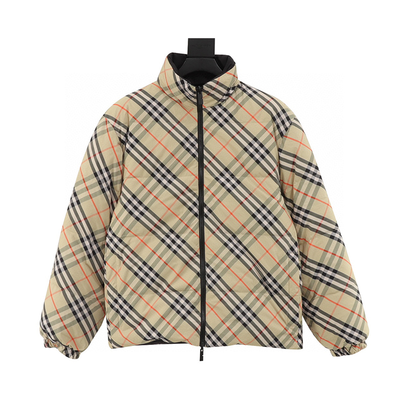 Burberry Down jacket Diamond Plaid Double-Sided Wear down Jacket Same Style for Men and Women