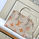 Louis Vuitton LV Women's Bag Top version Early Spring New Small Size Classic Floral Tote Bag Mummy Bag Shoulder Portable Messenger Shopping Bag New Small Size25cm Gray Black