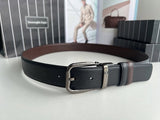 Zegna Belt Top version New Products in Stock Recommend Pure Original Order3.5Men's Leather Belt Genuine Leather Italian Imported Cowhide Double-Sided First Layer Leather Original Leather Men's Belt Pin Buckle Smooth Buckle Rotatable Buckle Double-Sided Av