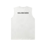 Balenciaga T-shirt Front and back brand letter embroidery logo Sleeveless Short Sleeve Sleeveless Vest25ss New Pure Cotton Unisex Base Shirt Top Half Sleeve T T-shirt OS Loose Fit T-Shirt