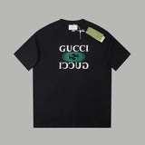 Gucci T-shirt Classic Green Double G Wow Glue Thick Board logo round Neck Short Sleeve25ss New Pure Cotton Unisex Style T T-shirt OS Loose Fit Base Shirt Top Half Sleeve T-Shirt