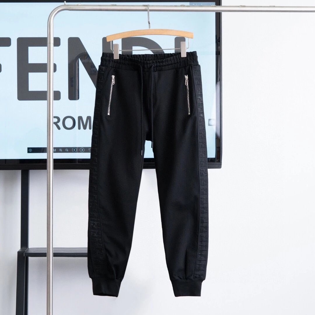 PRADA Sweatpants logo Embroidered Ribbon Patchwork Jogger Sweatpants Autumn Unisex Long Pants Drawstring Winter Loose Plus Size Casual Pants High Waist Color Block