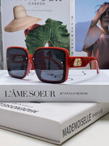 Balenciaga Sunglasses Four-Leaf Clover Square Frame Sunglasses Slimming Non-Prescription Unisex Couple Style UV Protection Driving Beach Fishing25ss New Sports Casual Versatile