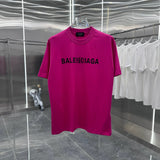 Balenciaga T-shirt 3D Silicone Chest logo round Neck Short Sleeve25ss New Pure Cotton Unisex Style T T-shirt OS Loose Fit Base Shirt Top Half Sleeve T-Shirt