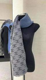 Gucci Scarf New Gray Gradient Double-Sided Cashmere Wool Scarf Bib Shawl