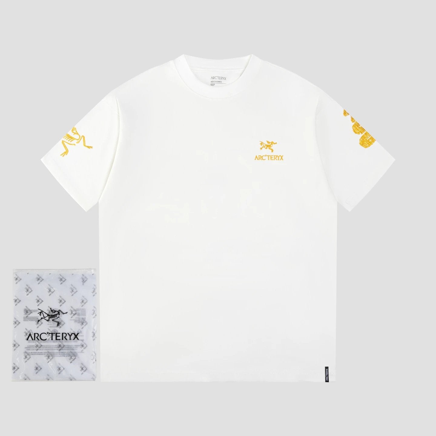 Arc'teryx T-shirt Double Sleeve Dragon and Snake Embroidery logo round Neck Short Sleeve25ss New Pure Cotton Unisex Style T T-shirt OS Loose Fit Base Shirt Half Sleeve T-Shirt Top Half Sleeve