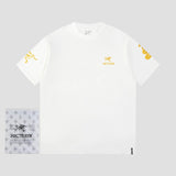Arc'teryx T-shirt Double Sleeve Dragon and Snake Embroidery logo round Neck Short Sleeve25ss New Pure Cotton Unisex Style T T-shirt OS Loose Fit Base Shirt Half Sleeve T-Shirt Top Half Sleeve